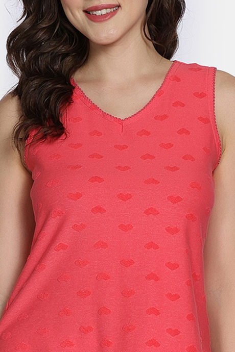 Zivame 2 Mile Fashion Knit Cotton Pyjama Set - Rose of Sharon — image 6